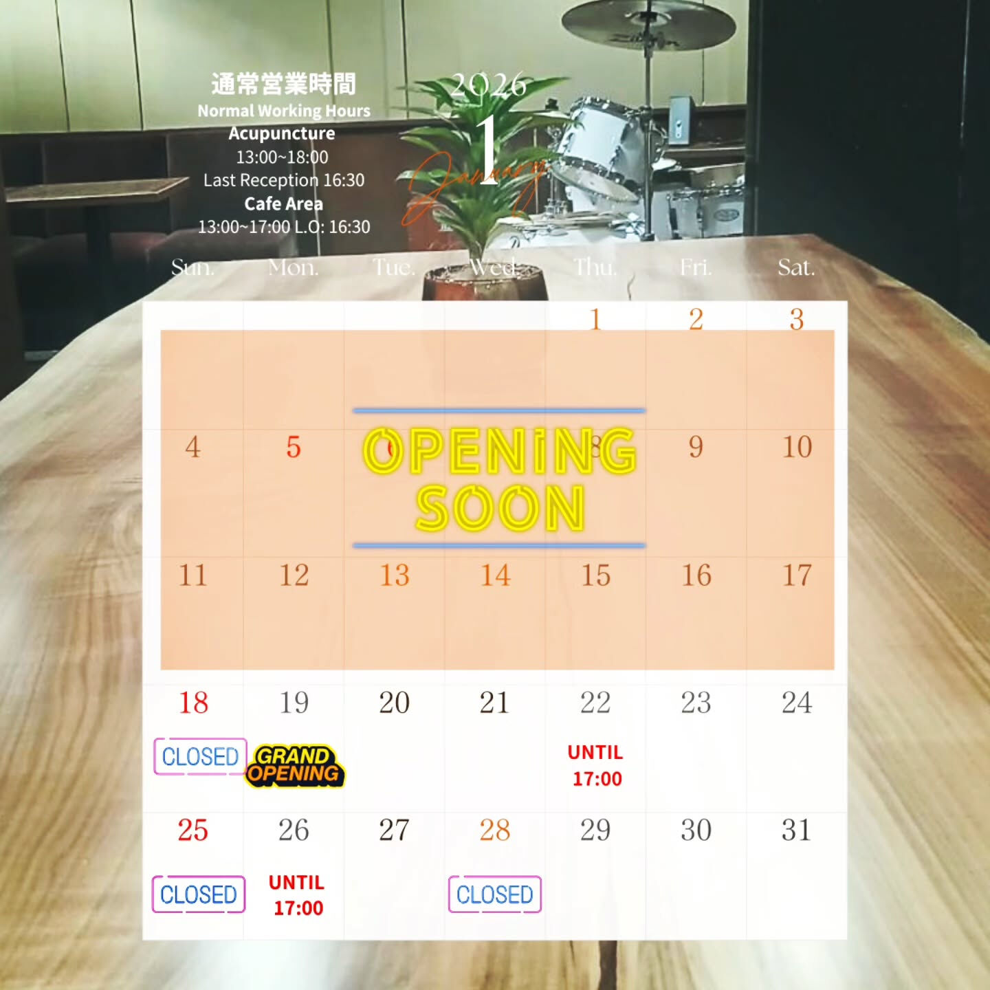 🗓Let us introduce the opening 